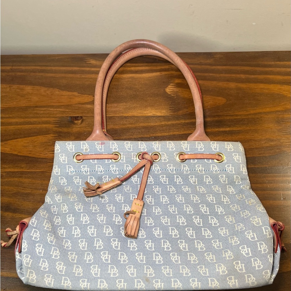 Dooney & Bourke Blue and Tan Tote Bag